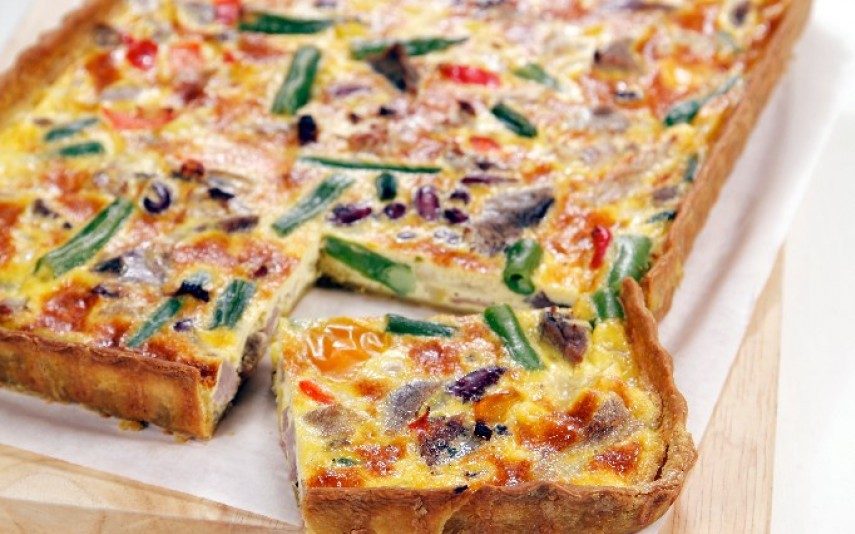 Quiche de pato e legumes Refeição rápida e nutritiva!