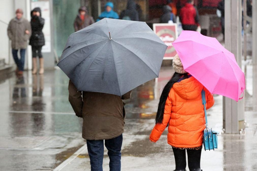 Viana do Castelo, Braga e Porto sob aviso amarelo devido à chuva