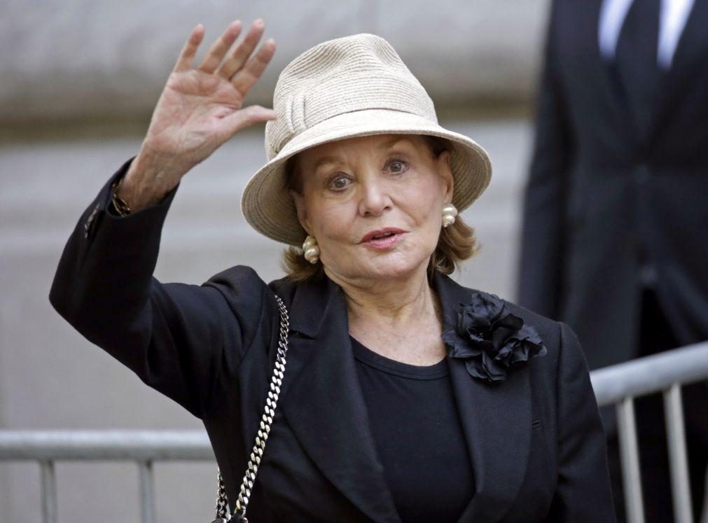 Morreu jornalista norte-americana Barbara Walters aos 93 anos