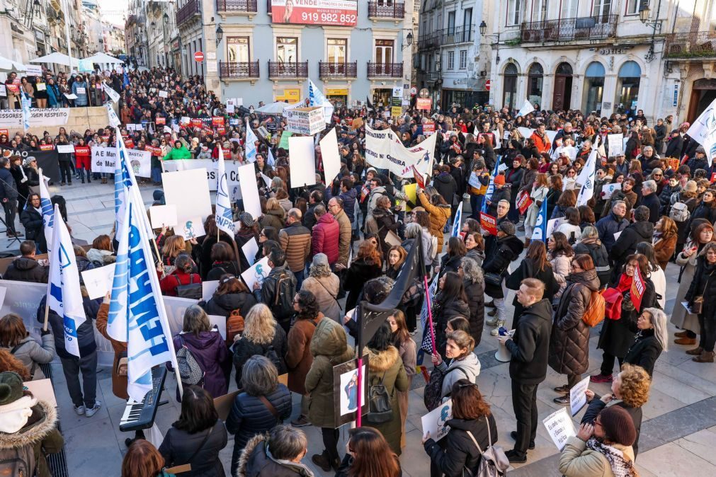 Cerca de três mil professores exigem em Coimbra respeito pela profissão