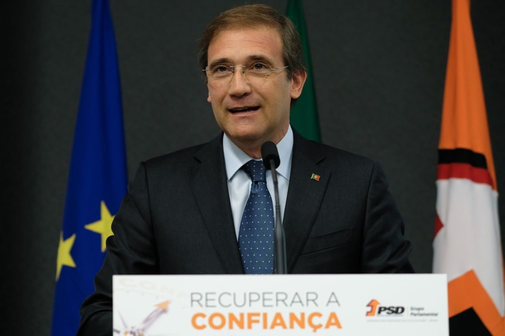 OE2018: Passos Coelho anuncia voto contra do PSD