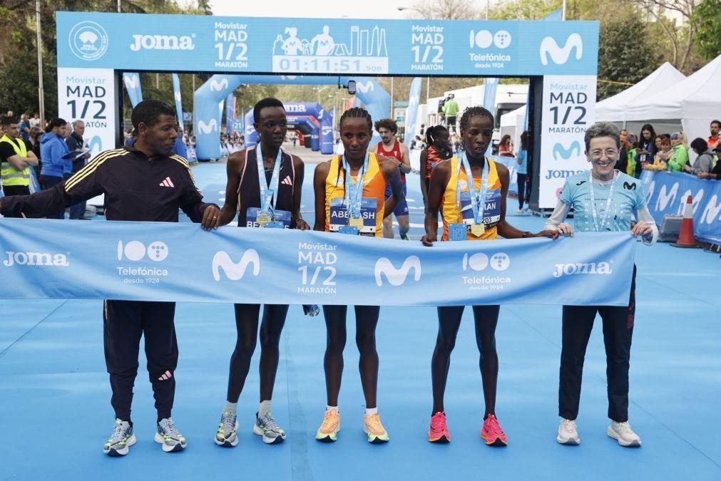 Kipyegon e Shilima vencem meia-maratona de Madrid apadrinhados por Rosa Mota