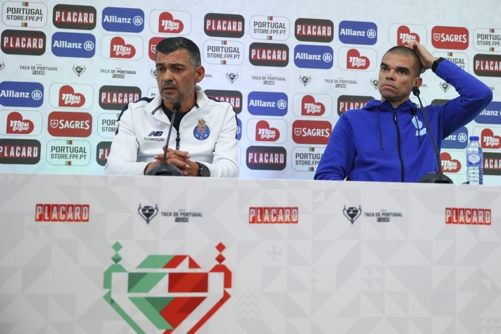 Conceição assume que Pepe está a recuperar, mas falha final da Taça de Portugal