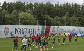 Primeiro treino de Portugal em Marienfeld com todos e com chuva e vento