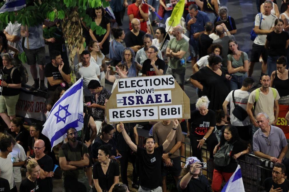 Manifestantes mantêm protestos em Israel contra Netanyahu