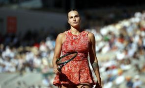 Tenista bielorrussa Aryna Sabalenka ausente dos JO Paris2024