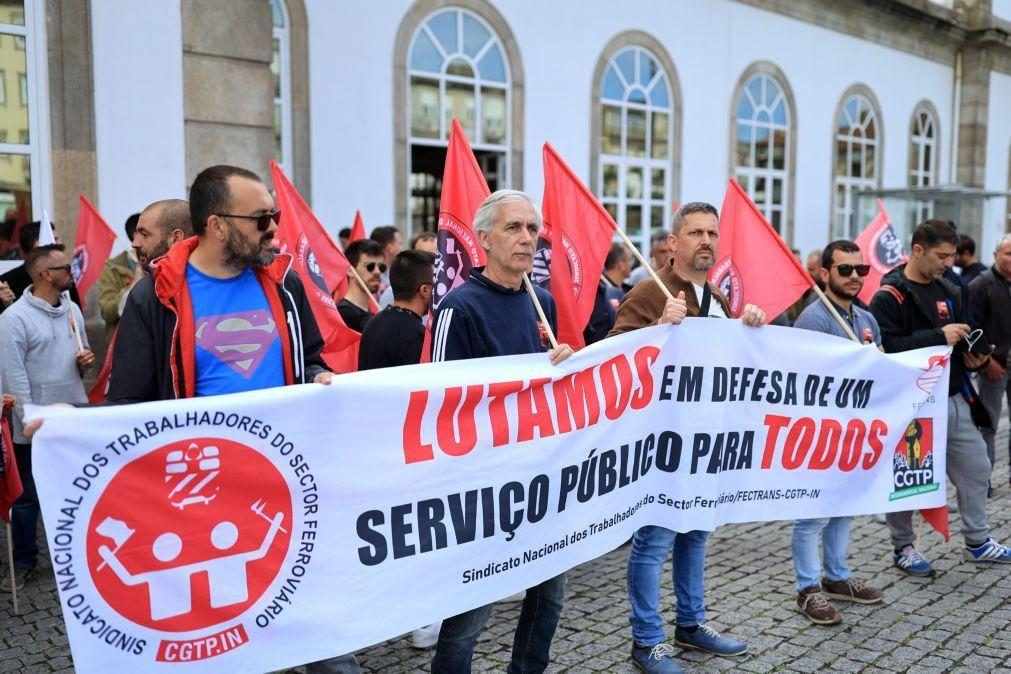 Trabalhadores das oficinas da CP no Norte protestam contra discriminação na contratação