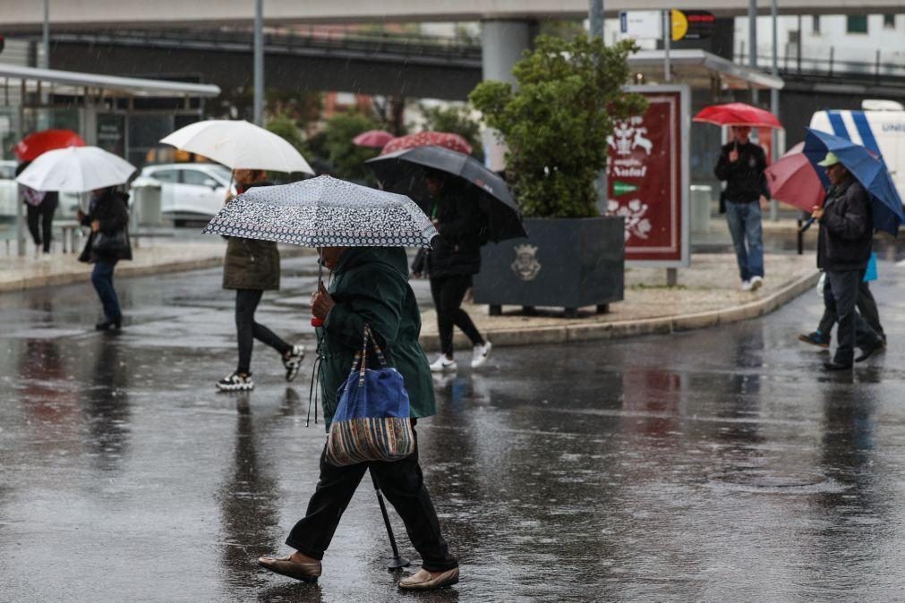 Estado do tempo em Portugal continental agrava-se a partir de hoje e até domingo