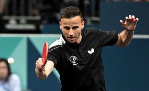 Paris2024: Tiago Apolónia eliminado na primeira ronda de ténis de mesa