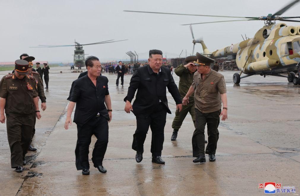 Líder da Coreia do Norte supervisiona operações em regiões afetadas por cheias