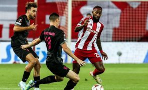 Sporting de Braga derrotado em casa do Olympiacos na segunda jornada da Liga Europa