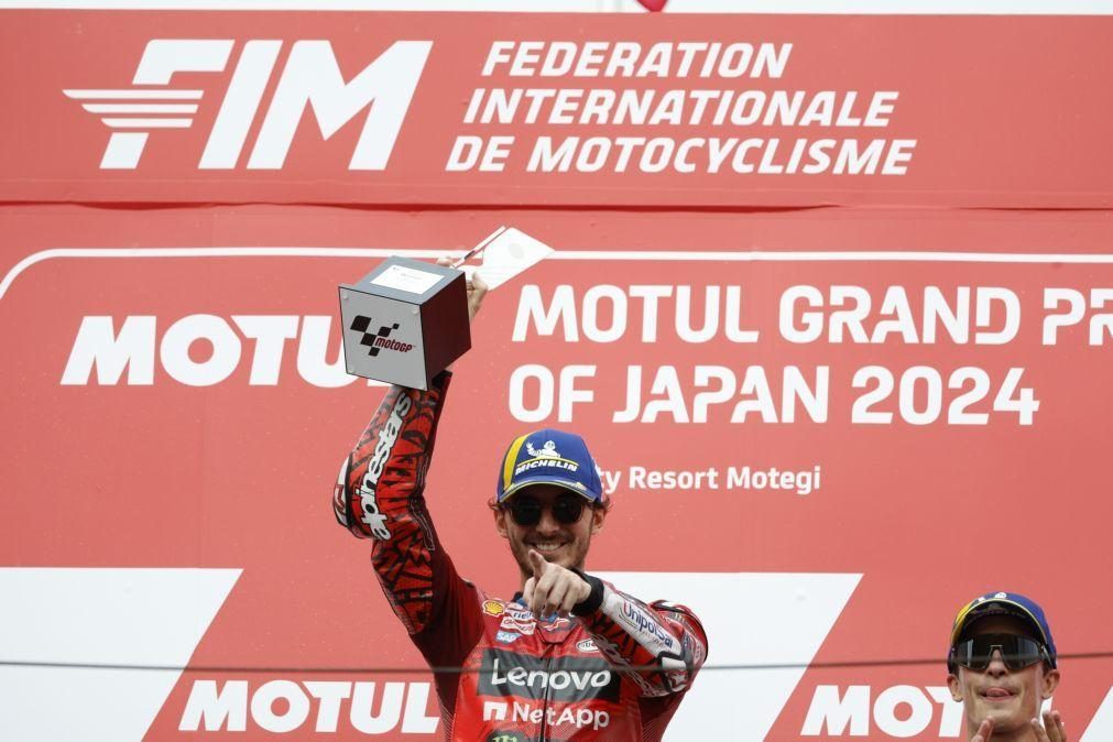 Francesco Bagnaia vence GP do Japão e fica a 10 pontos da liderança do MotoGP