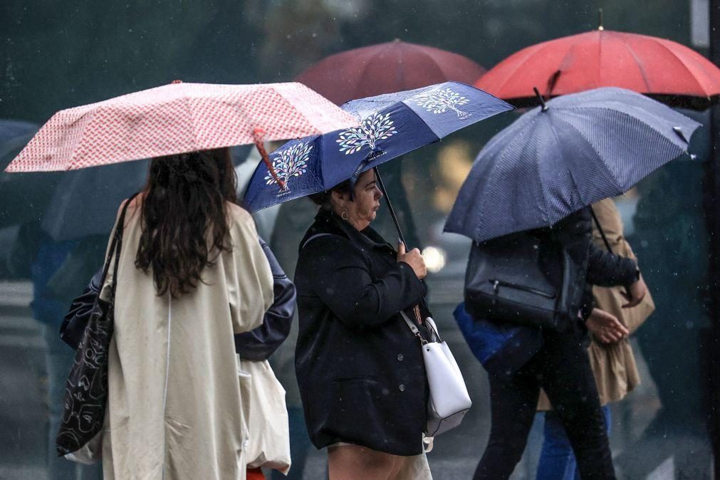 Faro, Beja, Setúbal e Lisboa sob aviso laranja devido à chuva forte