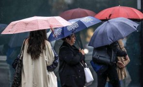 Nove distritos sob aviso laranja devido a chuva