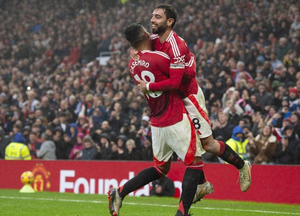 Manchester United vence e Bruno Fernandes marca antes da chegada de Ruben Amorim