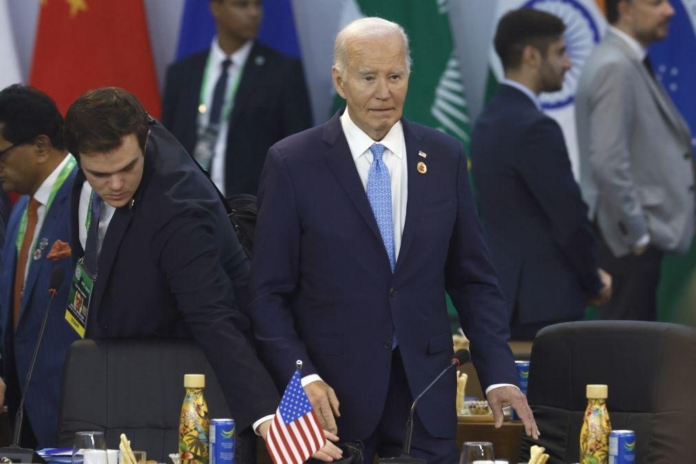 Médio Oriente: Biden pede a G20 para pressionar Hamas a cessar-fogo com Israel