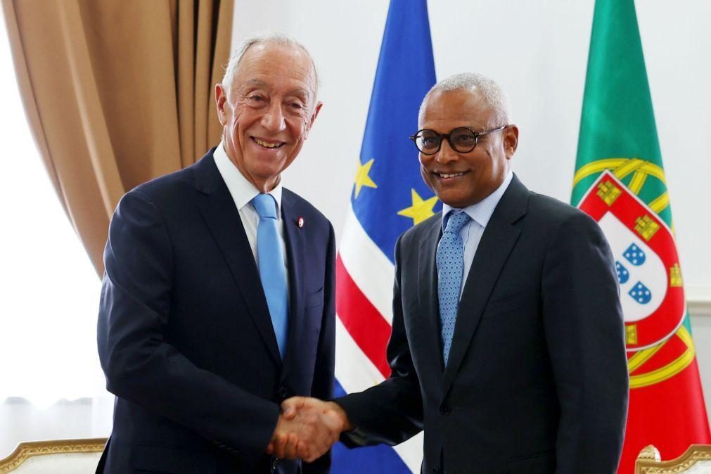 Marcelo almoçou hoje com Presidente de Cabo Verde na Cova da Moura