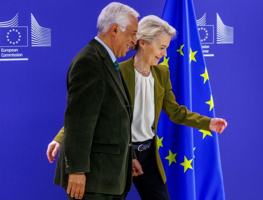 António Costa e von der Leyen encontraram-se para coordenar prioridades da UE