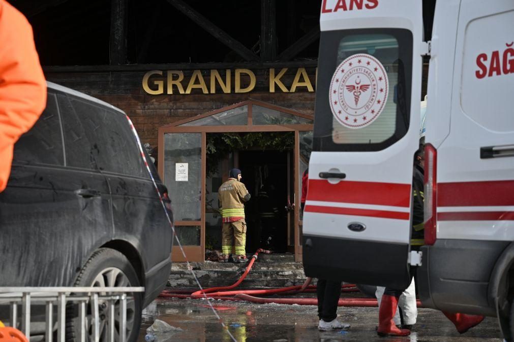 Quatro pessoas detidas após incêndio em estância de esqui na Turquia