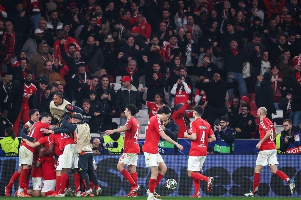 Benfica empata com o Mónaco e está nos 'oitavos' da Liga dos Campeões