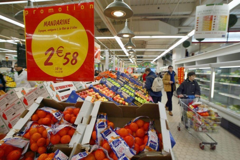 Inflação homóloga em França mantém-se em 0,8% em março