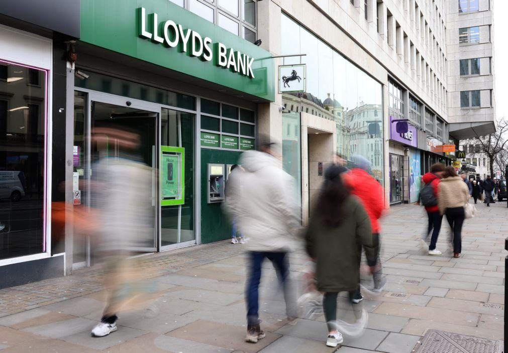 Lucros do banco Lloyds caem 7% para 1.338 ME no 1.º trimestre