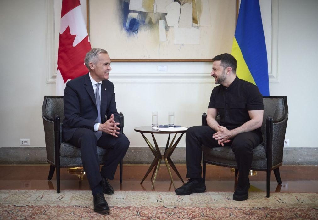 Zelensky reuniu-se com primeiro-ministro canadiano