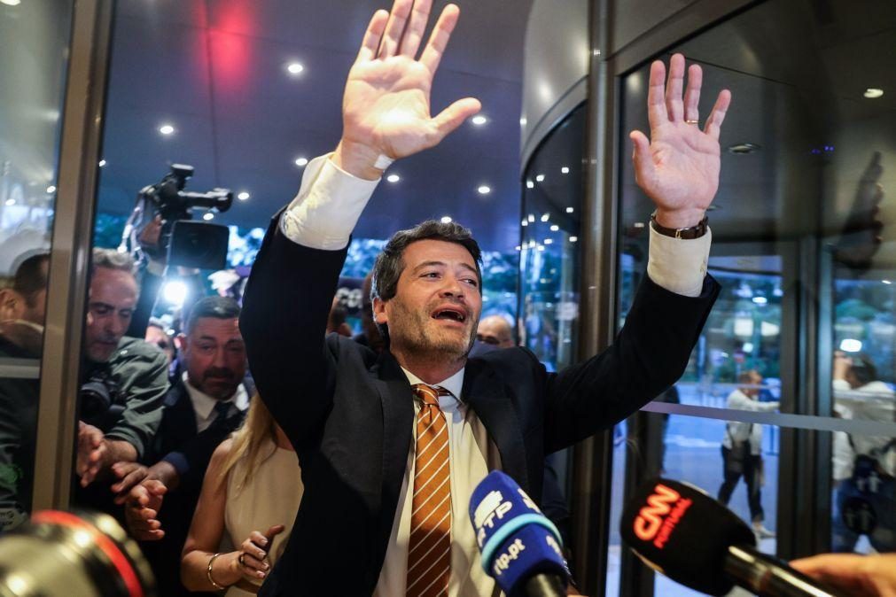 Chega em segundo lugar com sete deputados eleitos às 21:00