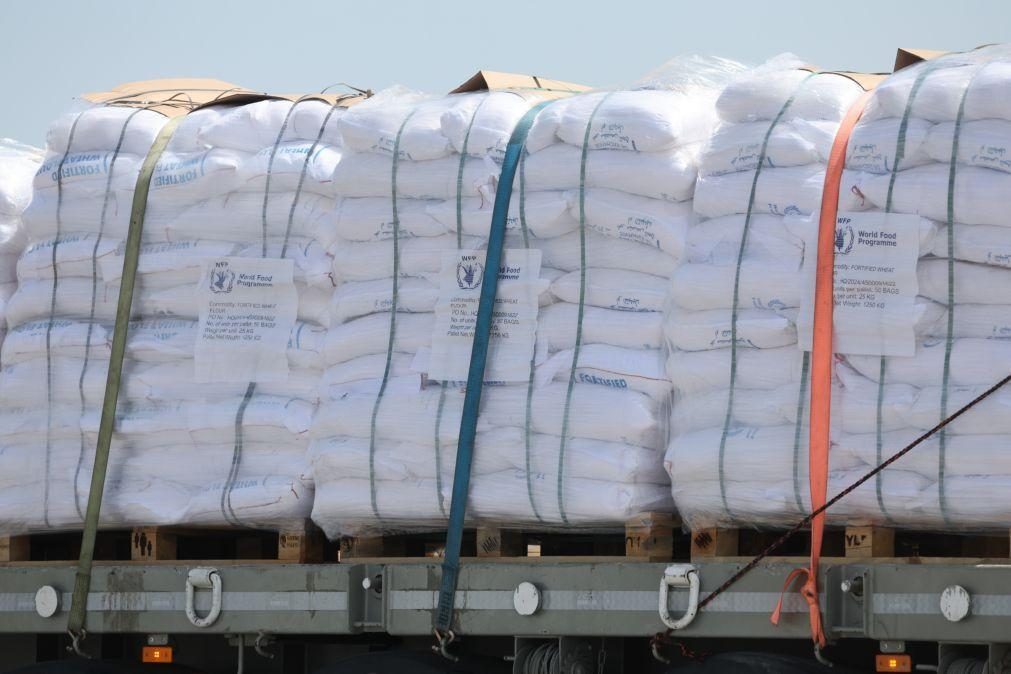 Nove camiões de ajuda humanitária em Gaza é
