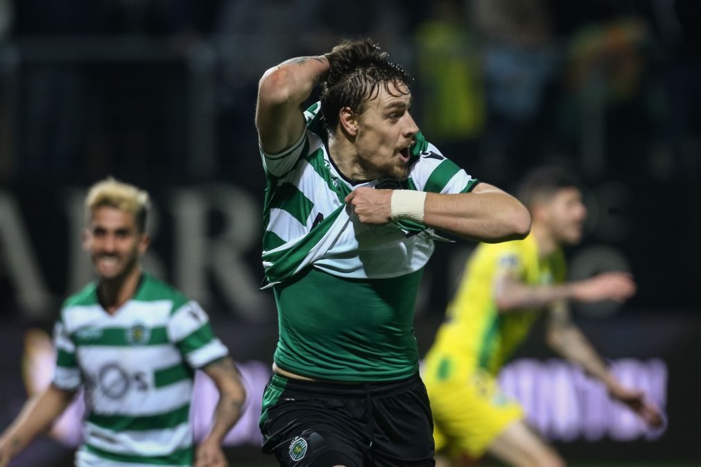 Golo de Coates nos descontos dá vitória ao Sporting em Tondela