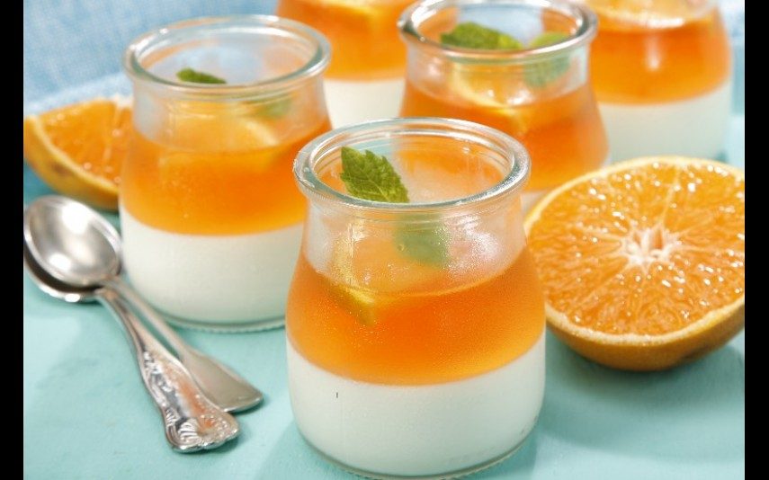 Panacota de laranja. Uma sugestão fresca e colorida