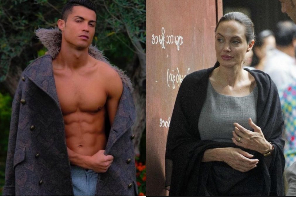 Inesperado. Cristiano Ronaldo e Angelina Jolie juntos