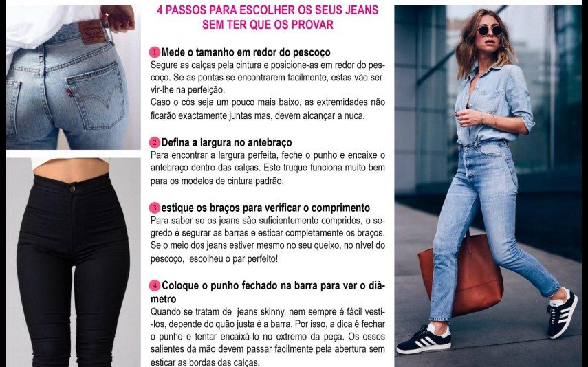 Moda 4 passos para escolher os seus jeans sem ter de os provar