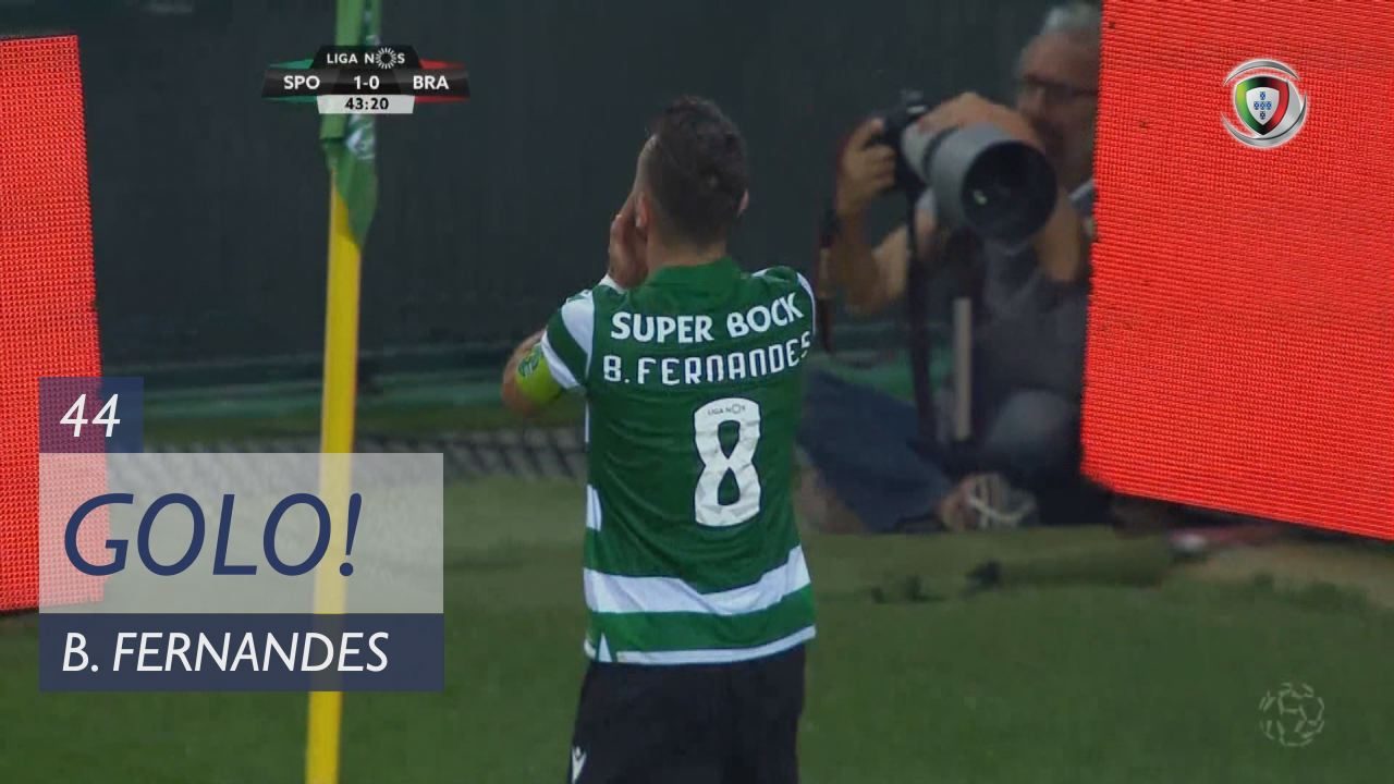 Sporting vence ao intervalo na receção ao Braga [veja os golos]