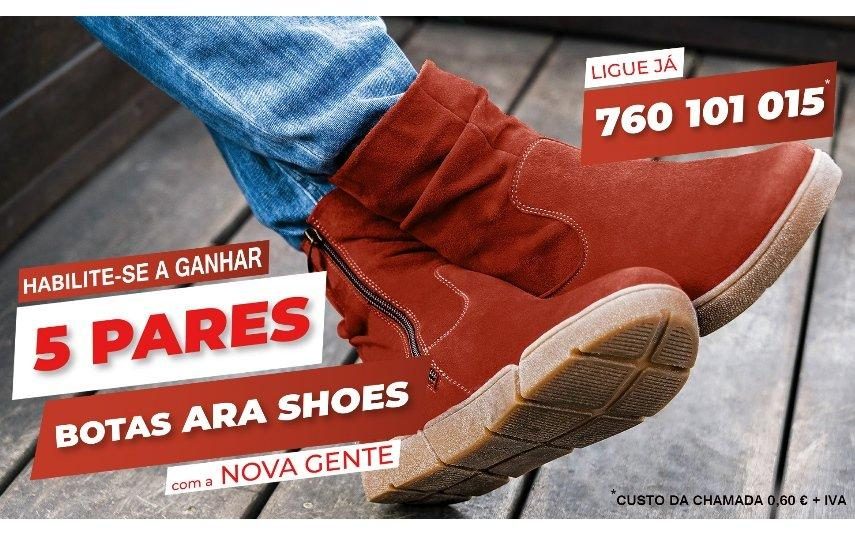 Passatempo Habilite-se a ganhar 5 pares de botas ara Shoes com a Nova Gente