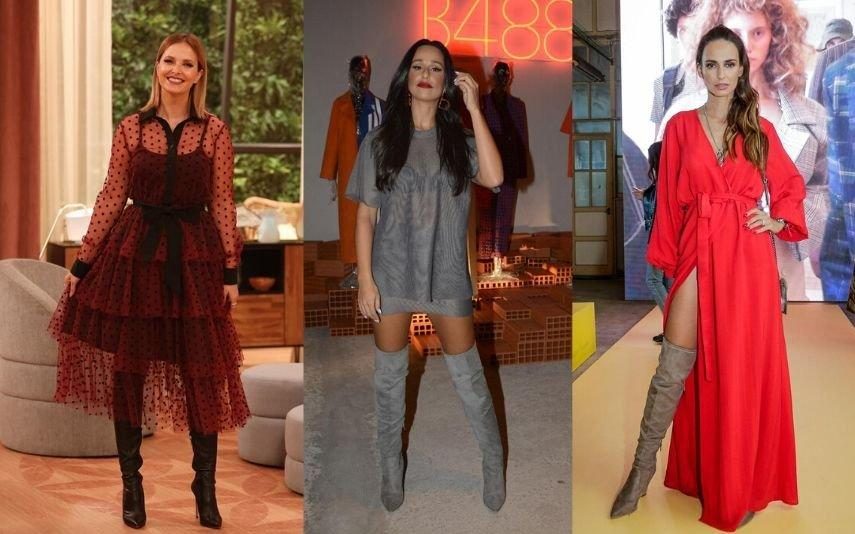 Tendências de Moda As botas de cano alto que conquistaram as famosas