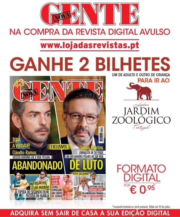 Adquira a revista Nova Gente em formato digital e ganhe bilhetes para o Jardim Zoológico