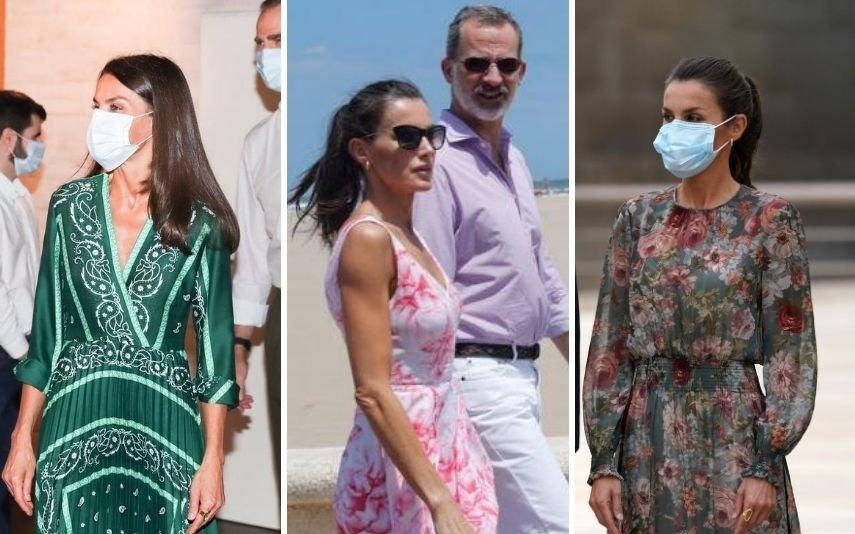 Letizia Todos os looks reciclados e low-cost da «tourné» de verão [Fotos]