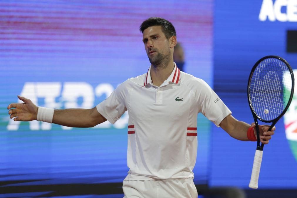 Novak Djokovic desiste de jogar o Masters 1.000 de Madrid em ténis