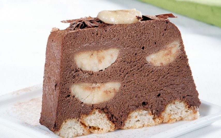 Pavé de banana: Fruta ou chocolate? Ambos!