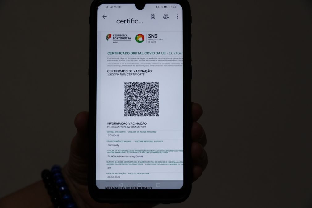 Covid-19: Certificado digital ou teste negativo obrigatório nos hotéis e alojamento local