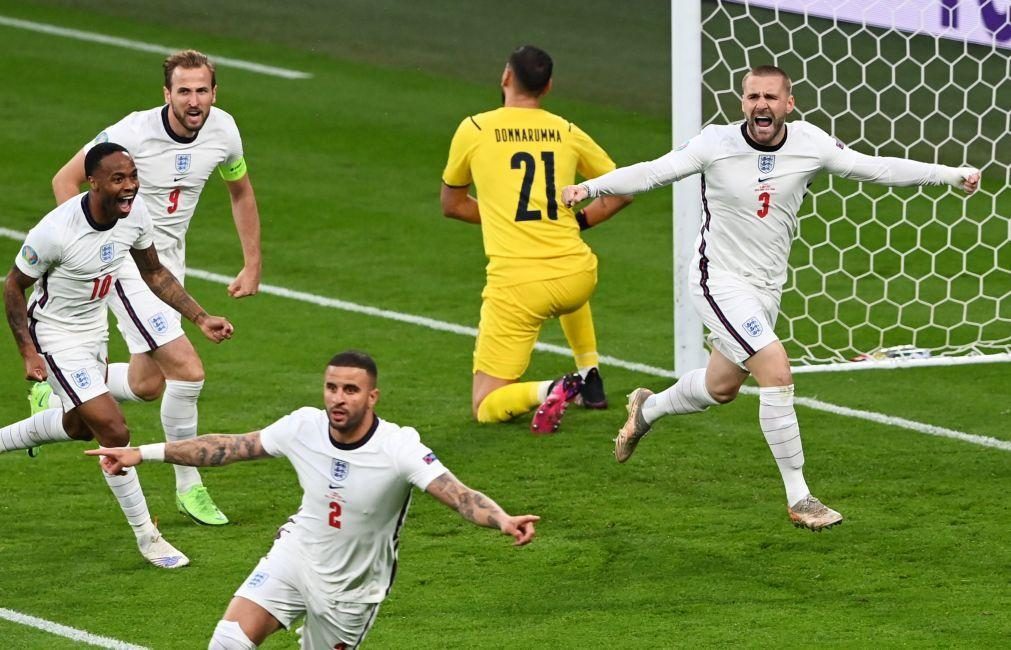 Euro2020: Luke Shaw marcou golo mais rapido em finais de Europeus [vídeo]