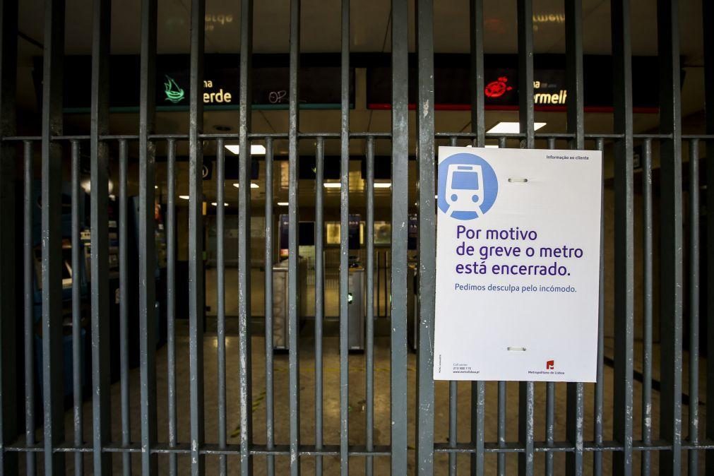Trabalhadores do Metro de Lisboa cumprem hoje greve parcial